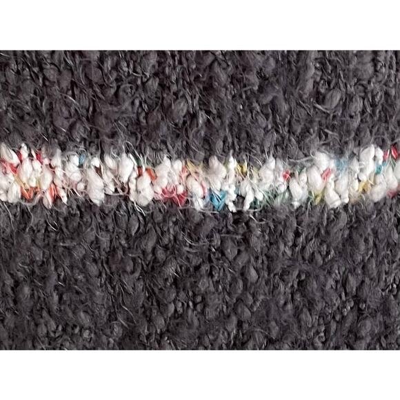 Davi & Dani Gray, White Fuzzy, Chunky Knit Boxy Oversized Sweater, 2XL - Picture 5 of 13